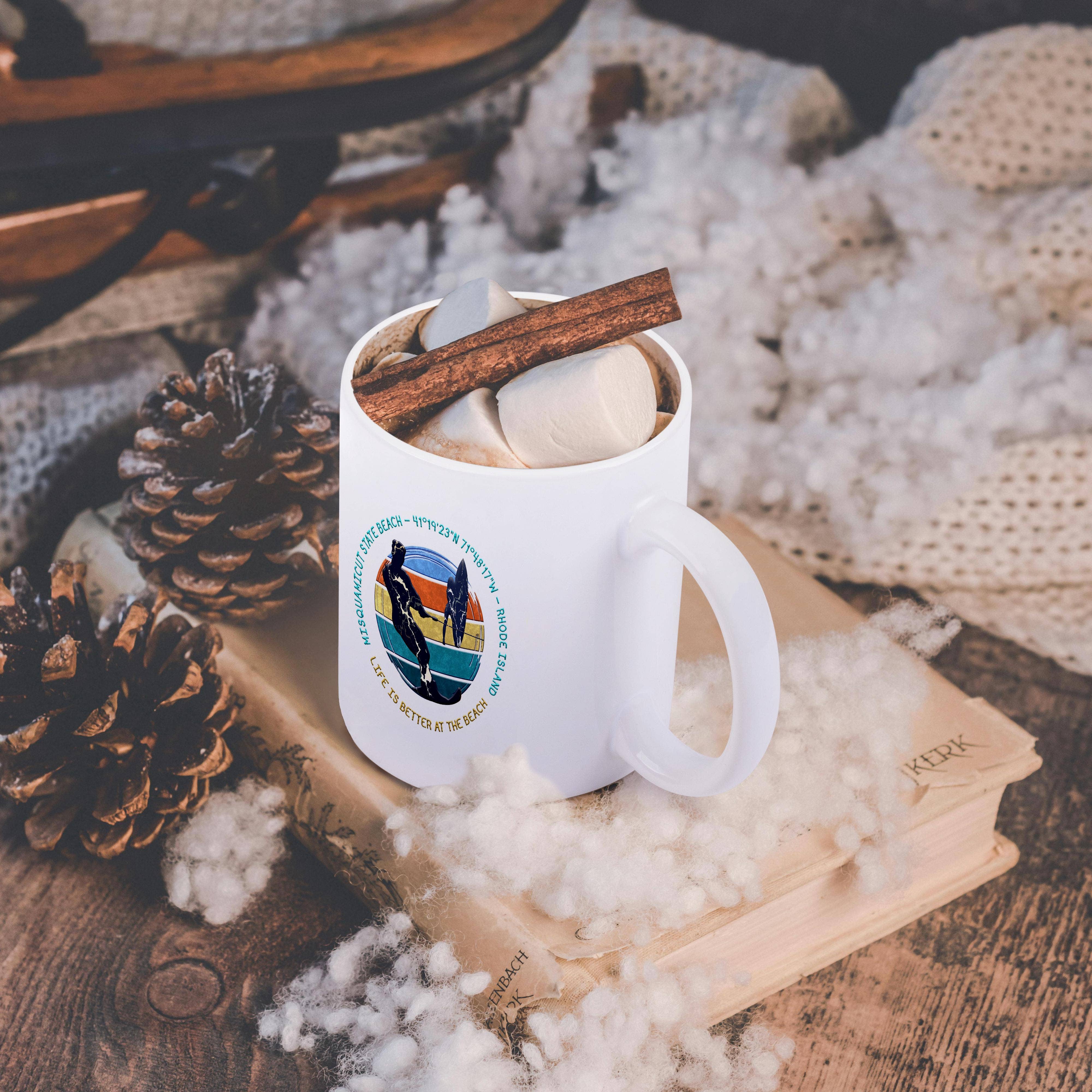 3dRose - Venta al por mayor Taza - 3dRose, Playa Estatal Misquamicut, Westerly, Rhode Island regalo de viaje de verano, Taza11