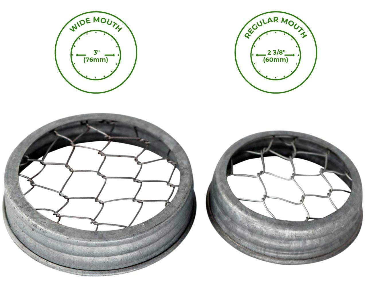 Mason Jar Lifestyle - Wholesale Jar - Galvanized Metal Flower Organizer Frog Lid for Mason Jars5