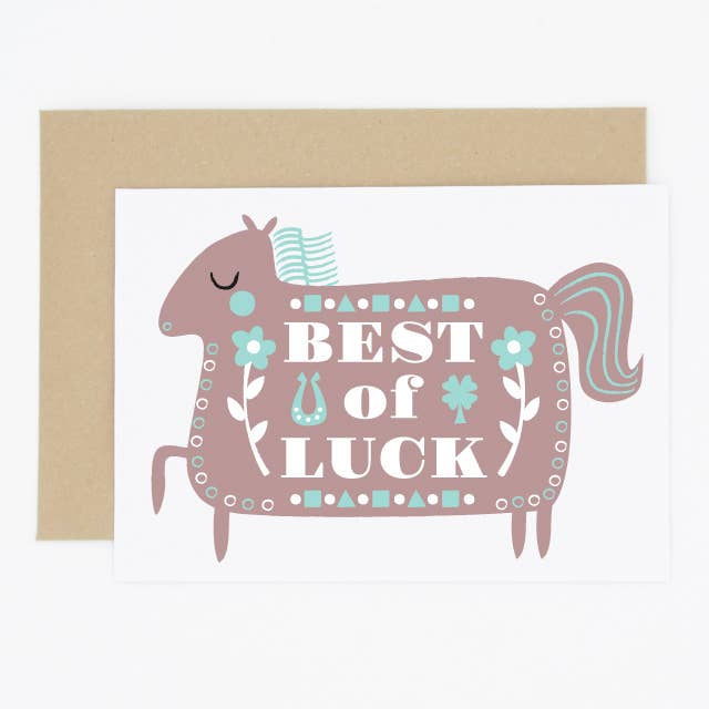 Cartão de boa sorte Mondo Horse por atacado de Madame Annie et Fils