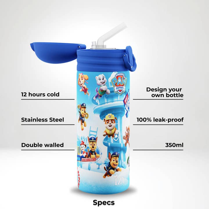 IZY Bottles - Wholesale Water Bottle - Kids Thermos Bottle Paw Patrol Refresh Blue Insulated Water