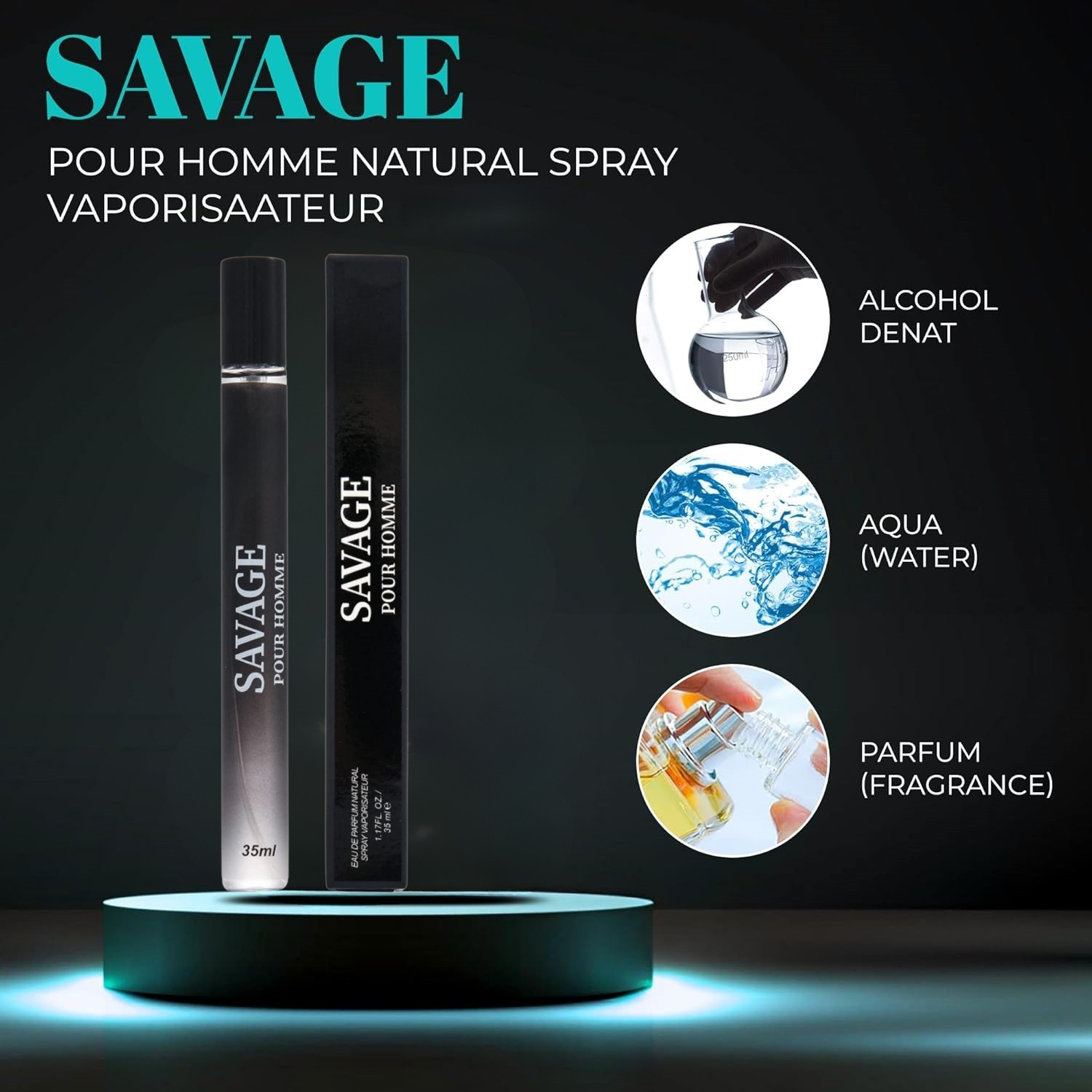 Inspire Scents - Wholesale Perfume/Eau de Toilette - Savage Cologne for Men Travel Spray 35ml (pack of 20pcs)3