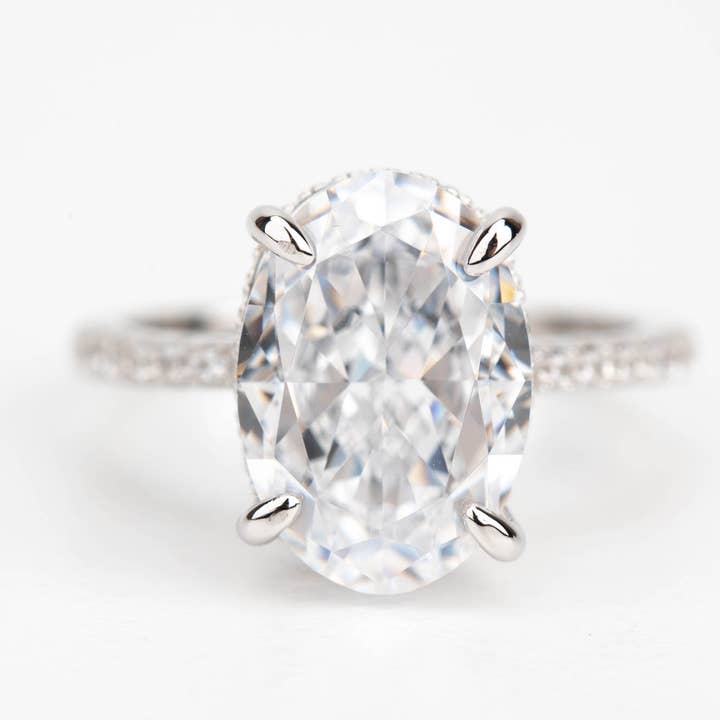 Oval Solitaire Engagement Ring for wholesale by Hanhancraft