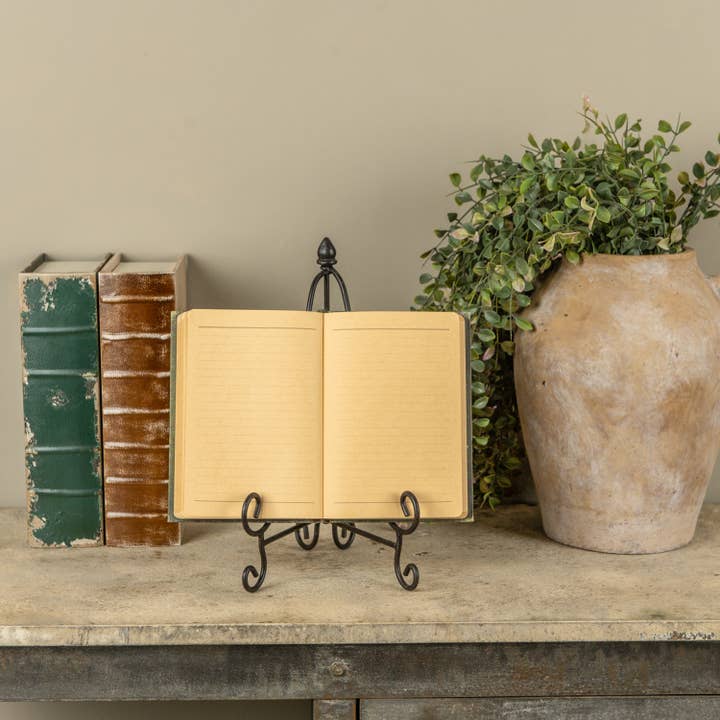 13.75" BLACK SCROLL EASEL for wholesale by Ragon House