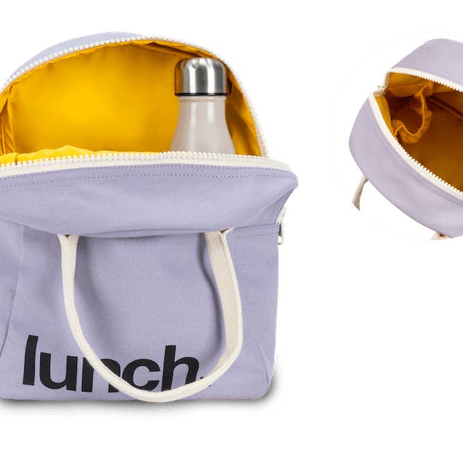 Fluf - Wholesale Lunch bag/box - Zipper Lunch Bag - ‘Lunch’ Lavender1