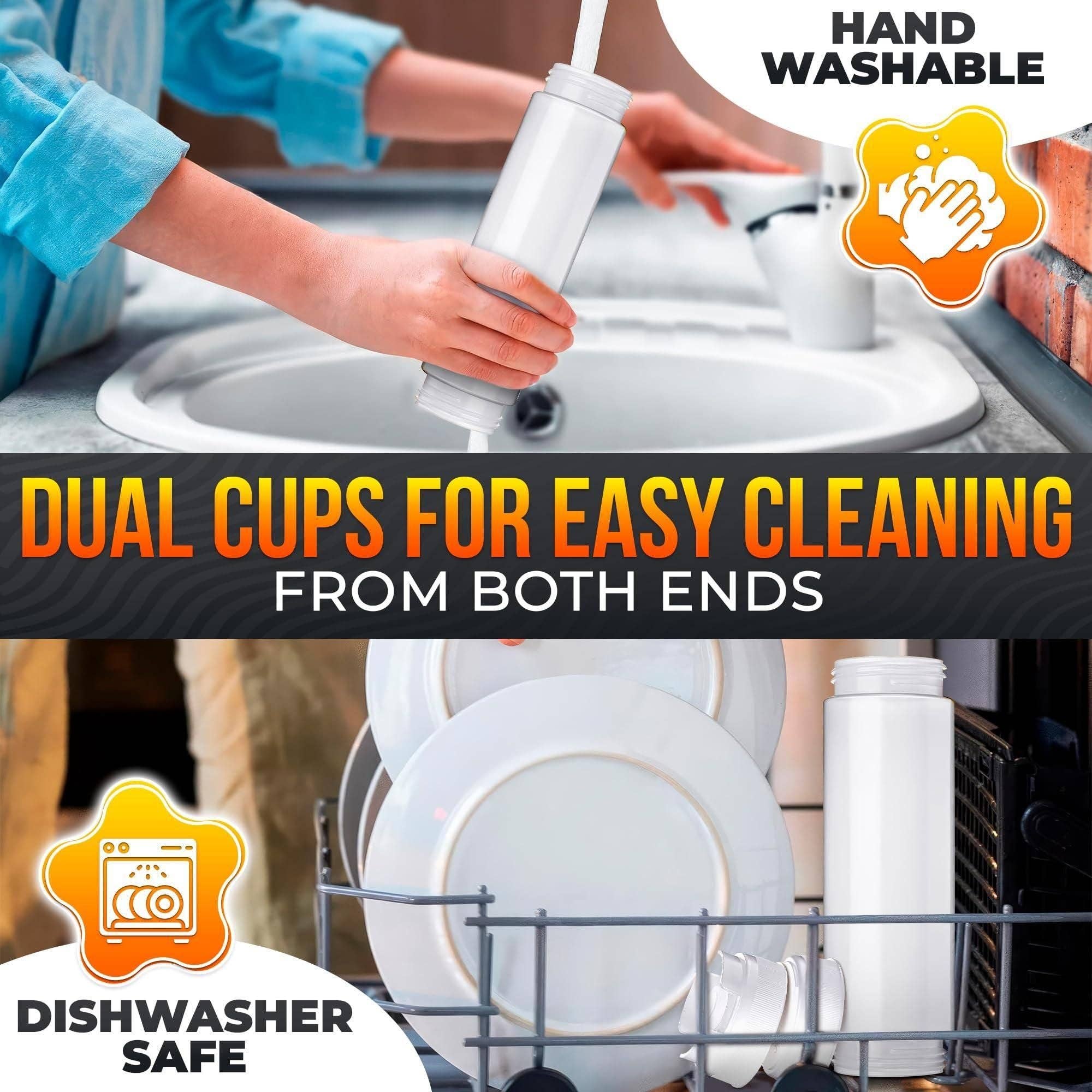 Naomi's Happy Place Shop - Wholesale Ketchup - Set of 6 Condiment Squeeze Bottles for Sauces 16 oz Self Closing Valve Easy to Fill Clear Design Ready to Dispense for Dressings Condiments and Sauces Durable and Convenient8