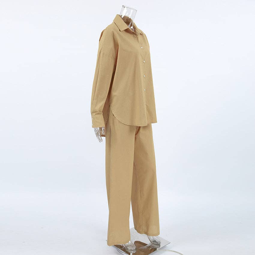 Marayn - Wholesale Lounge Set - Women's - Boho Chic Autumn Set Linen Blend Lounge Style10