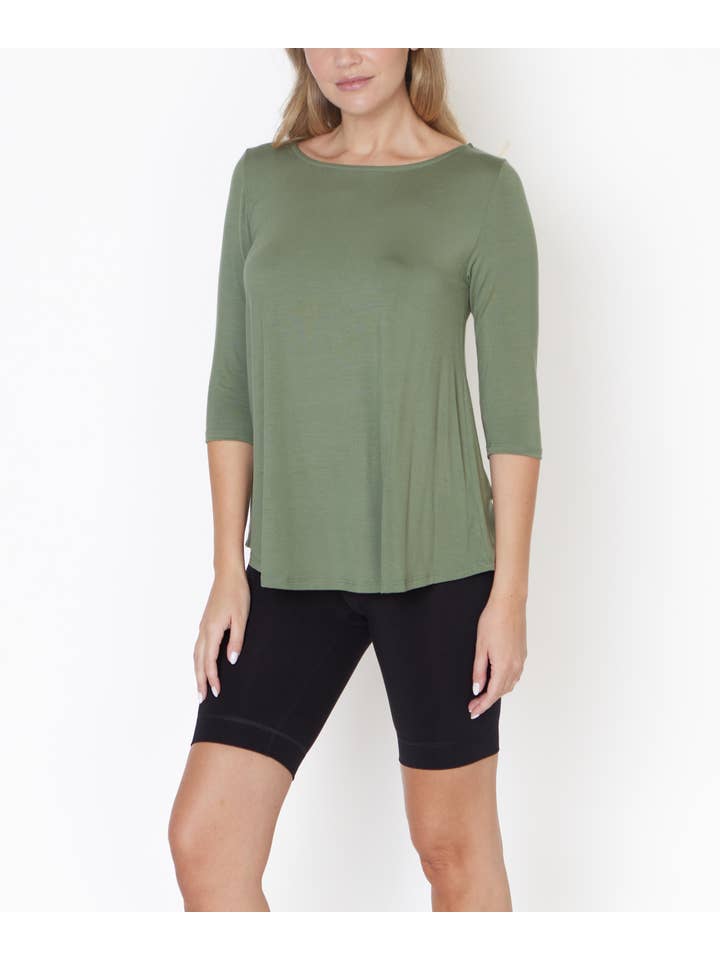 Studio Ko Clothing - Wholesale Knit Top - Women's - BAMBOO ELBOW SLEEVE TOP5
