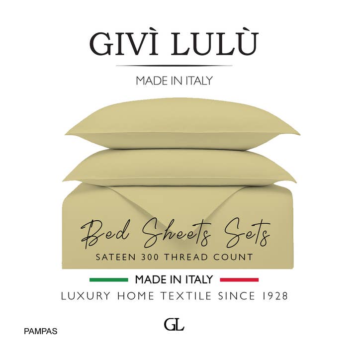 Solid 300 Thread Count - pampas - Set of Sheets for wholesale by Givì Lulù by Vittorio Ursini & Son