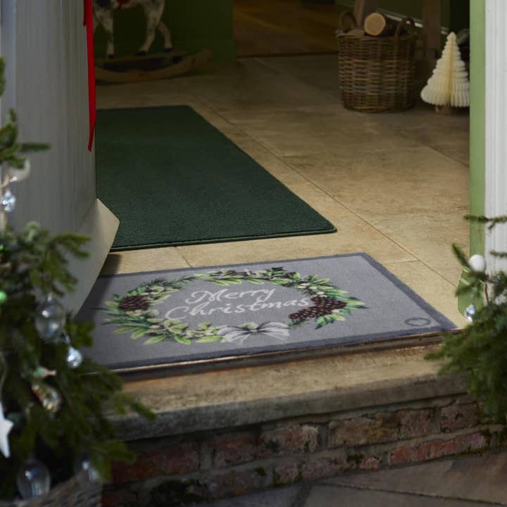 Paillasson Couronne de Noël Hug Rug pour la vente par Phoenox Textiles