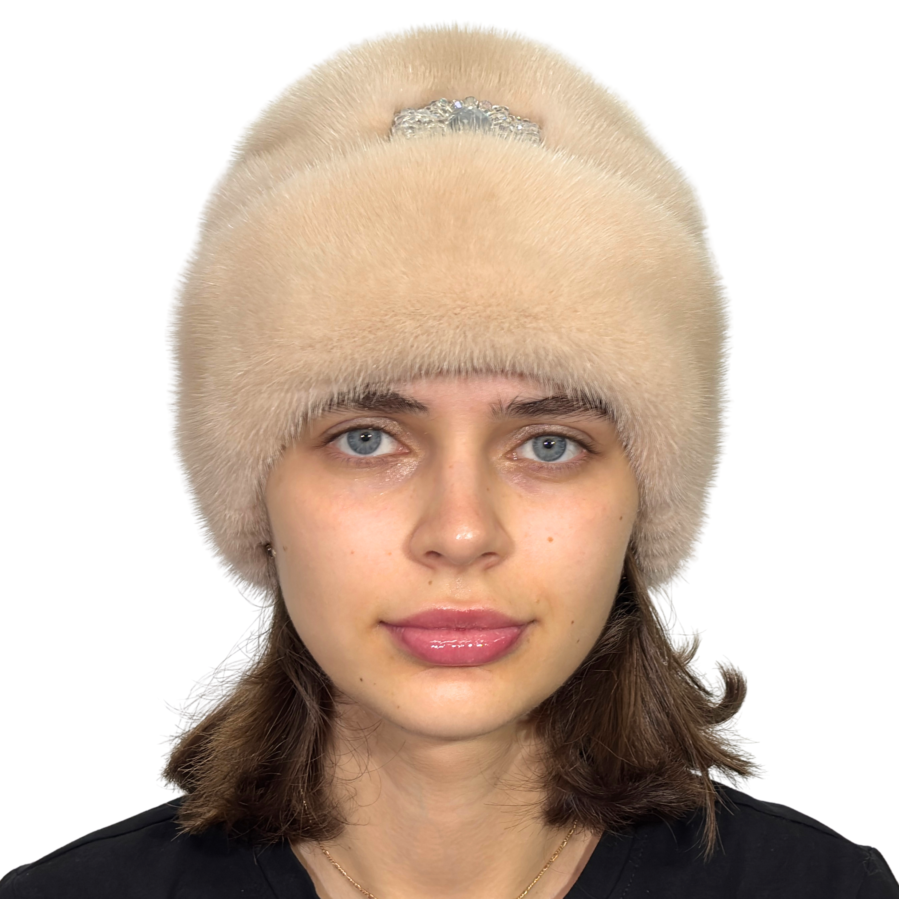 FurStyleUa – Casaco de pele/imitação de pele - Mulher por atacado – Chapéu de Pele de Visão Feminino Inverno Luxo Chapéus de Pele de Visão Verdadeira7