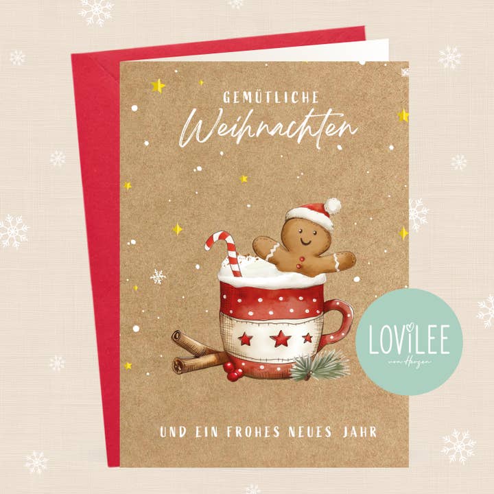 Lebkuchen | Kerstkaart Klapkaart | Nr. WK-CN-02 voor wholesale door LOViLEE