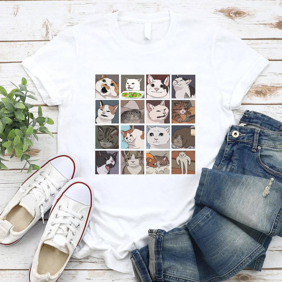 White Funny Cat Shirt, Cat Lovers For Women For Men, Cat Mom for wholesale on Faire3
