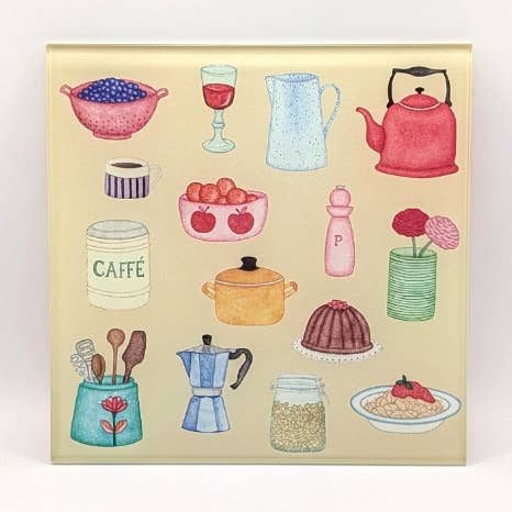 Glasplade 18 x 18 cm - Køkkenting for engroshandel hos moreydesign | ask a duck