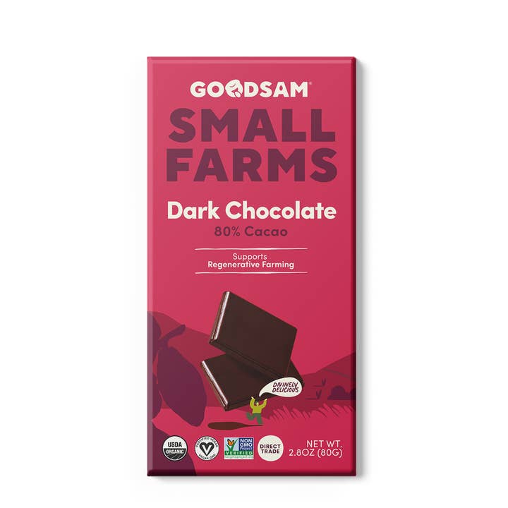 GoodSAM Foods - Wholesale Chocolate - 80% Dark Chocolate Bar1