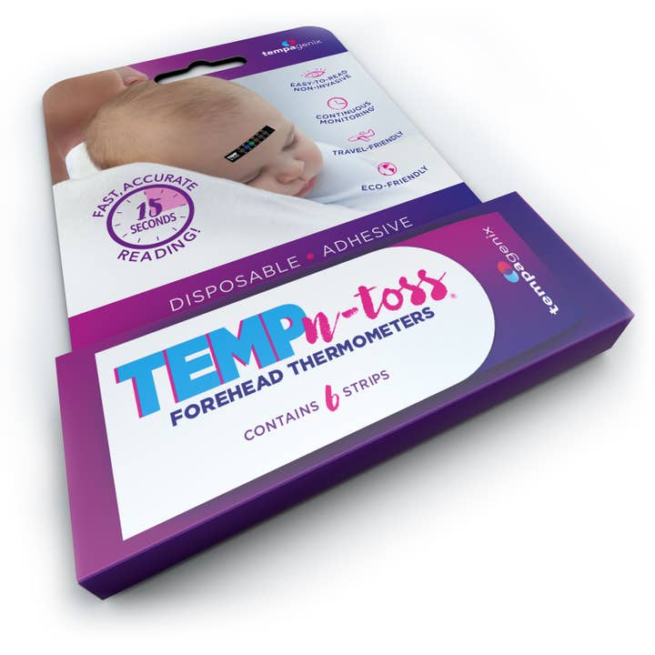 Tempagenix, LLC. - Vendita all'ingrosso Termometro - Strisce termometriche frontali usa e getta Temp-N-Toss - (6 ct.)