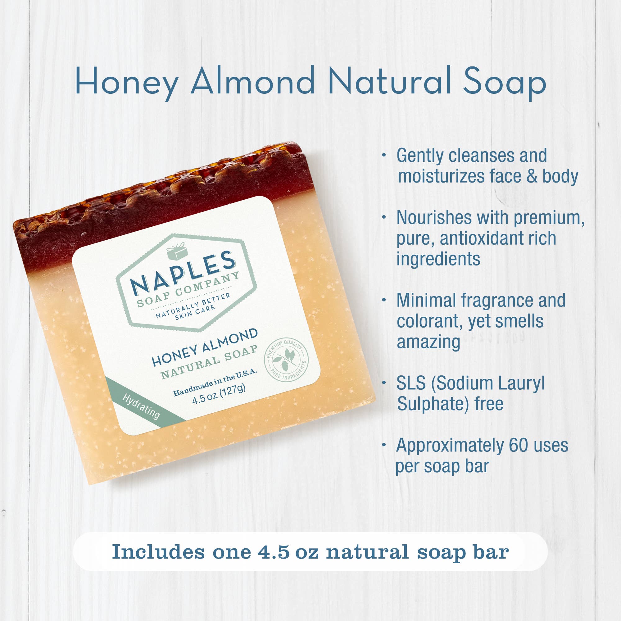 Naples Soap Company | Clean Beauty, Natural Bath & Body - Vente Pains de savon - Savon naturel aux amandes3