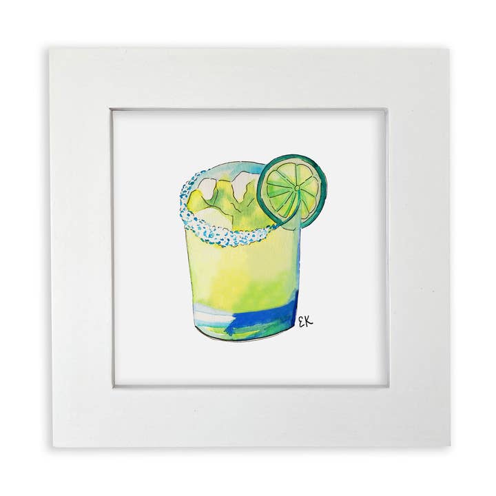 Margarita 4 x 4" Framed Art Print for wholesale by Eileen Graphics