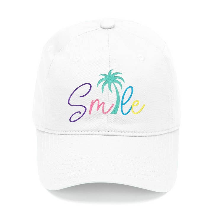 Palm Tree Smile Cap for wholesale by Viv&Lou