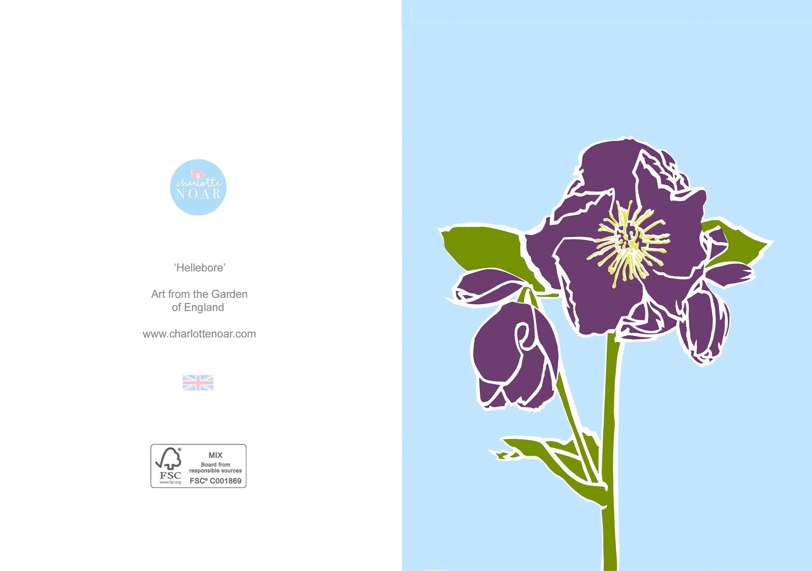 Charlotte Noar - Wholesale Everyday Greeting Card - Hellebore greeting card2