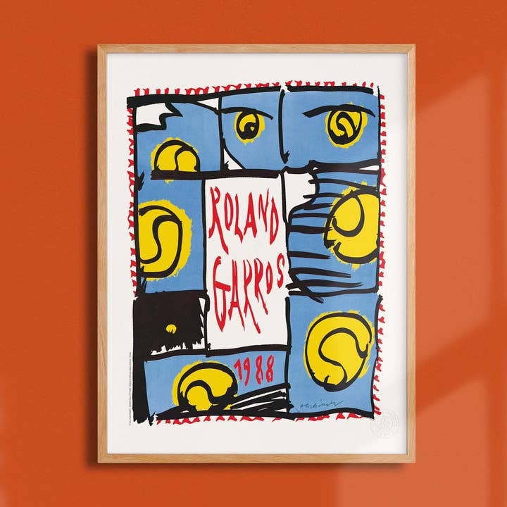 Poster Roland-Garros Pierre Alechinsky, 1988 - FFT0009 voor wholesale door Oneart