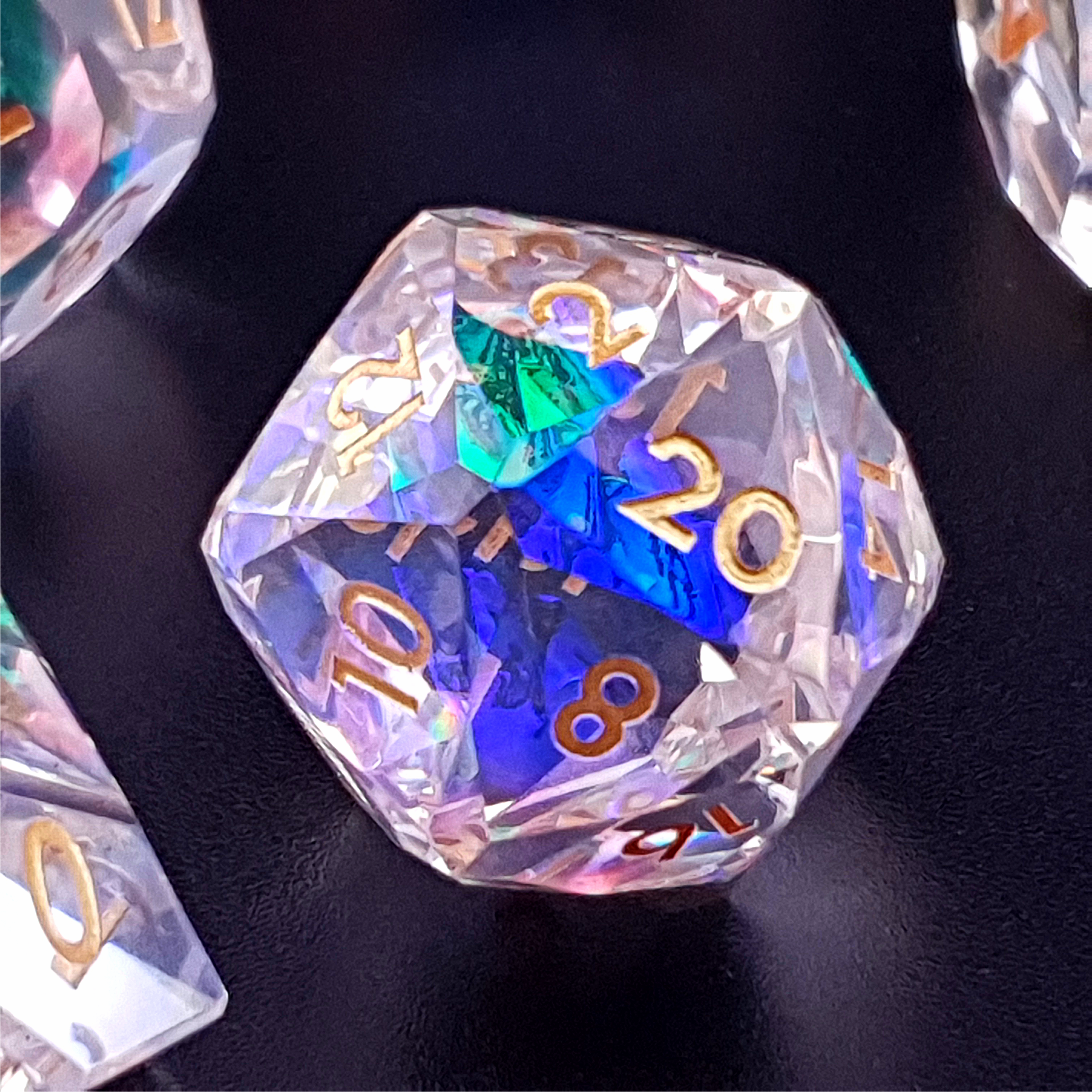 Tabletop Dominion Limited – wholesale Dice – Planar Prism | Diamond Cut Sharp Edge Resin | 7 Piece Dice Set3