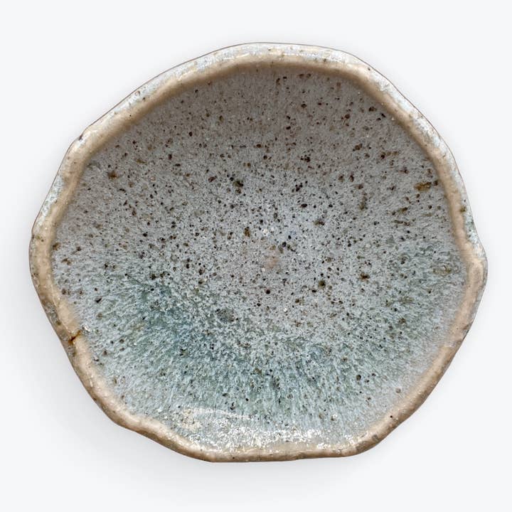 Textured Turquoise Mizugashi Fruit/Dessert Plate for wholesale by Masa Designs NYC