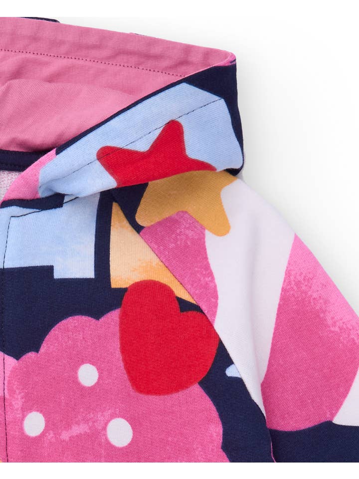 tuc tuc - Wholesale Dress - Kids - Girl's dress with hood in star and letter design2