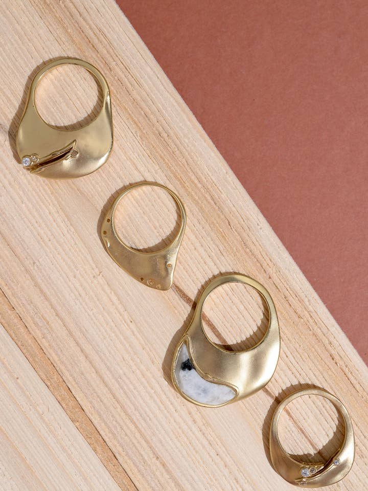 Anéis Pilha Brilho Moonlit por atacado de Rare Matters Jewelry