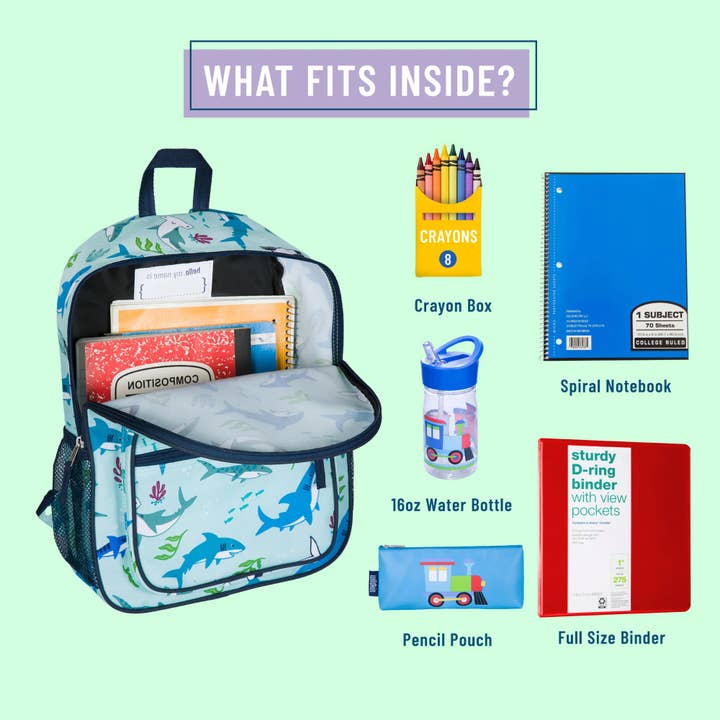 Wildkin - Wholesale Rugzak - Kinderen - Shark Attack Day2Day rugzak1