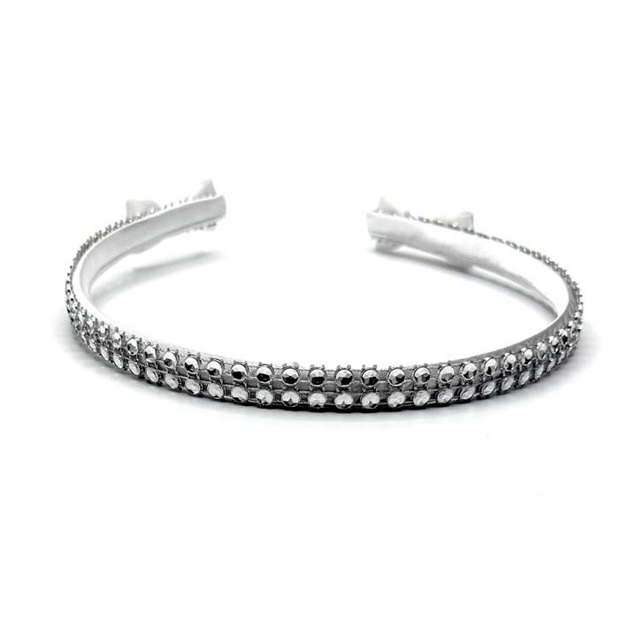 Tyes By Tara - Wholesale Fashion Headband - Women's - Vixen White Tyera | Sparkly White Rhinestone Mesh Headband2