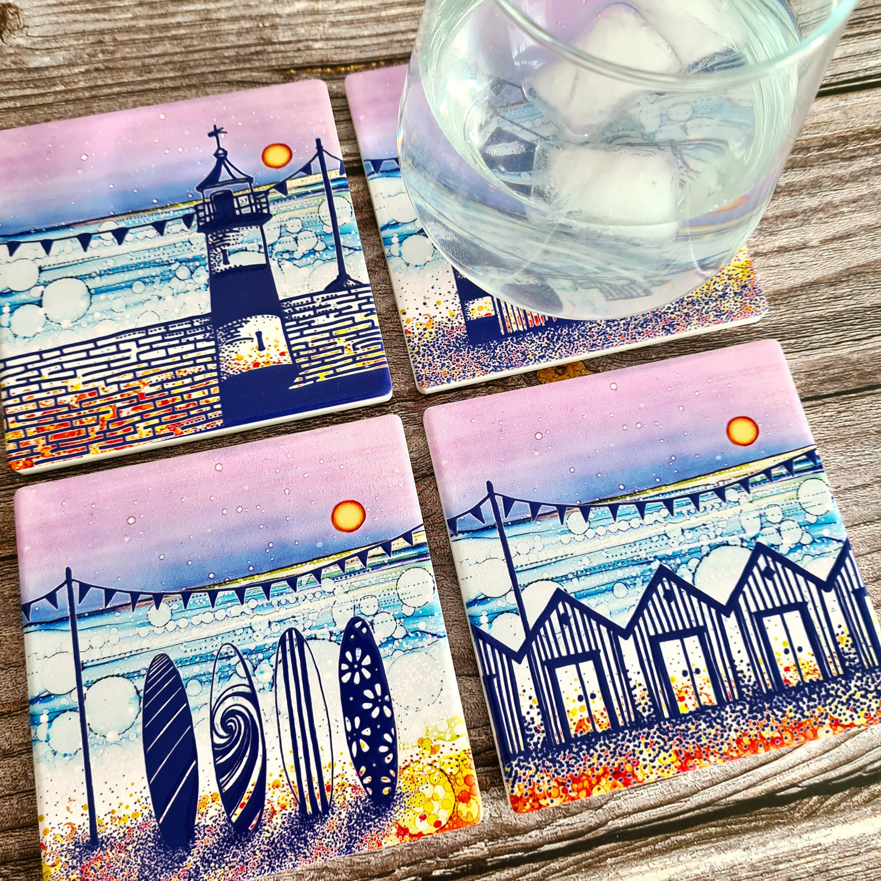 By Jo Crafts – wholesale Coasters – 130-C Lighthouse (CR) Coaster12