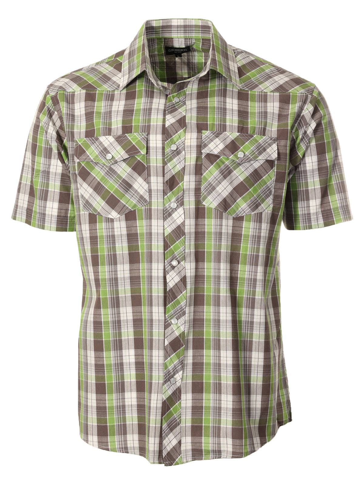 b-one inc - Wholesale Button Down Shirt - Men's - Men's Pearl Snap Button Down Plaid Short Sleeve Western Shirt10