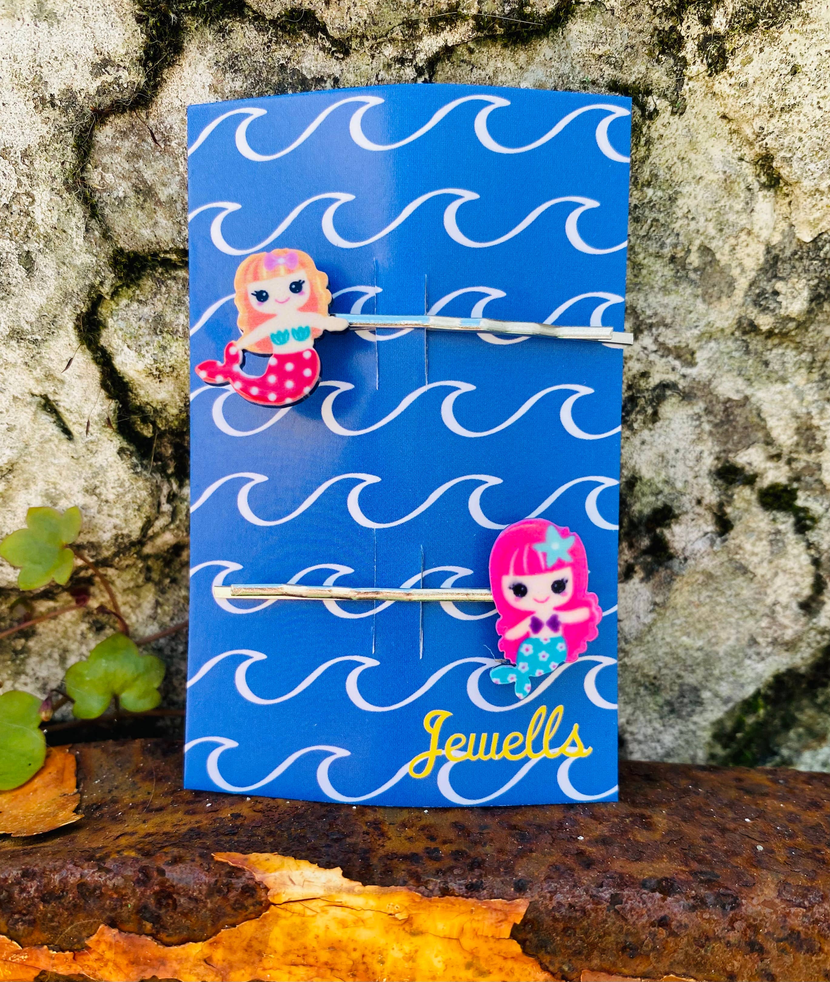 Jewells – wholesale Hair clip – Women’s – Pair of Mermaid resin hairgrips1