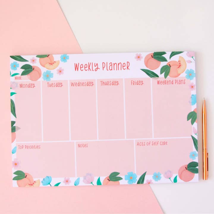 Peach Blossom Weekly Planner for wholesale by paigesillustrations