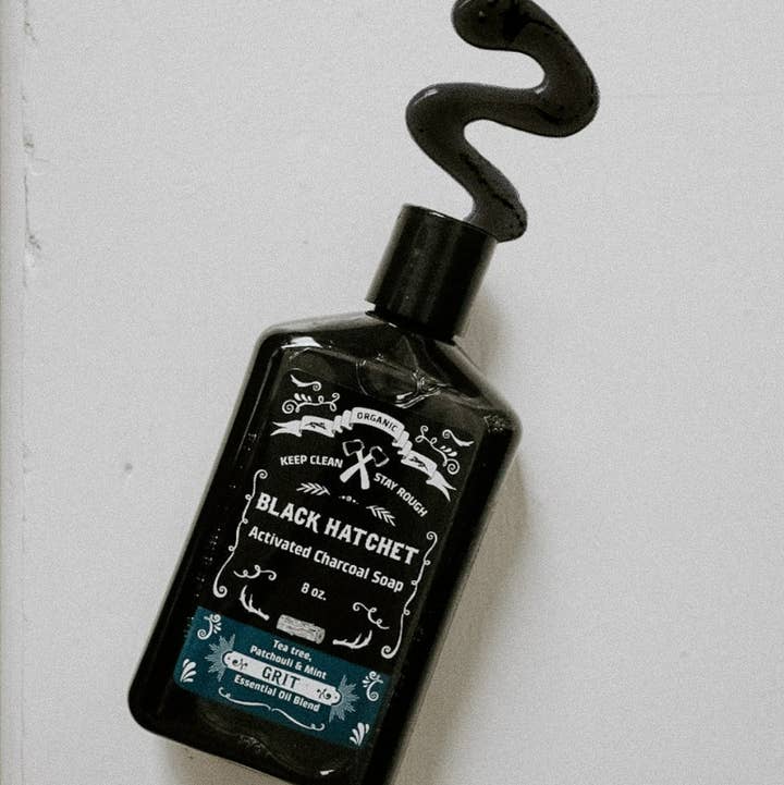 Latika Beauty - Wholesale Body Wash/Shower Gel - Men's - Charcoal Beard and Body Wash - Grit  ⚫ Gifts for Men1