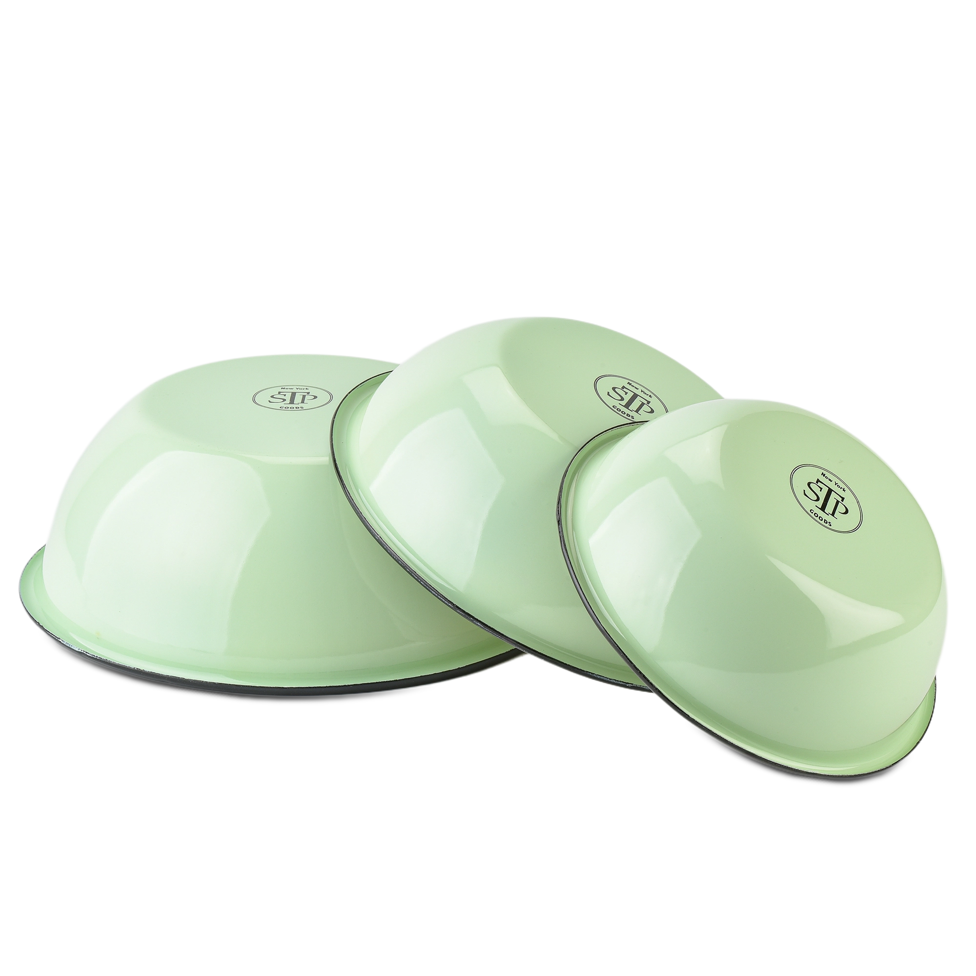 STP - Wholesale Bowl - Vintage Style Mint Enamelware Serving Bowl7