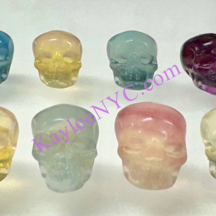 KayleeNYC - Wholesale Spiritual Stone/Crystal - Mini Candy Fluorite Halloween Carvings Crystal (Copy)