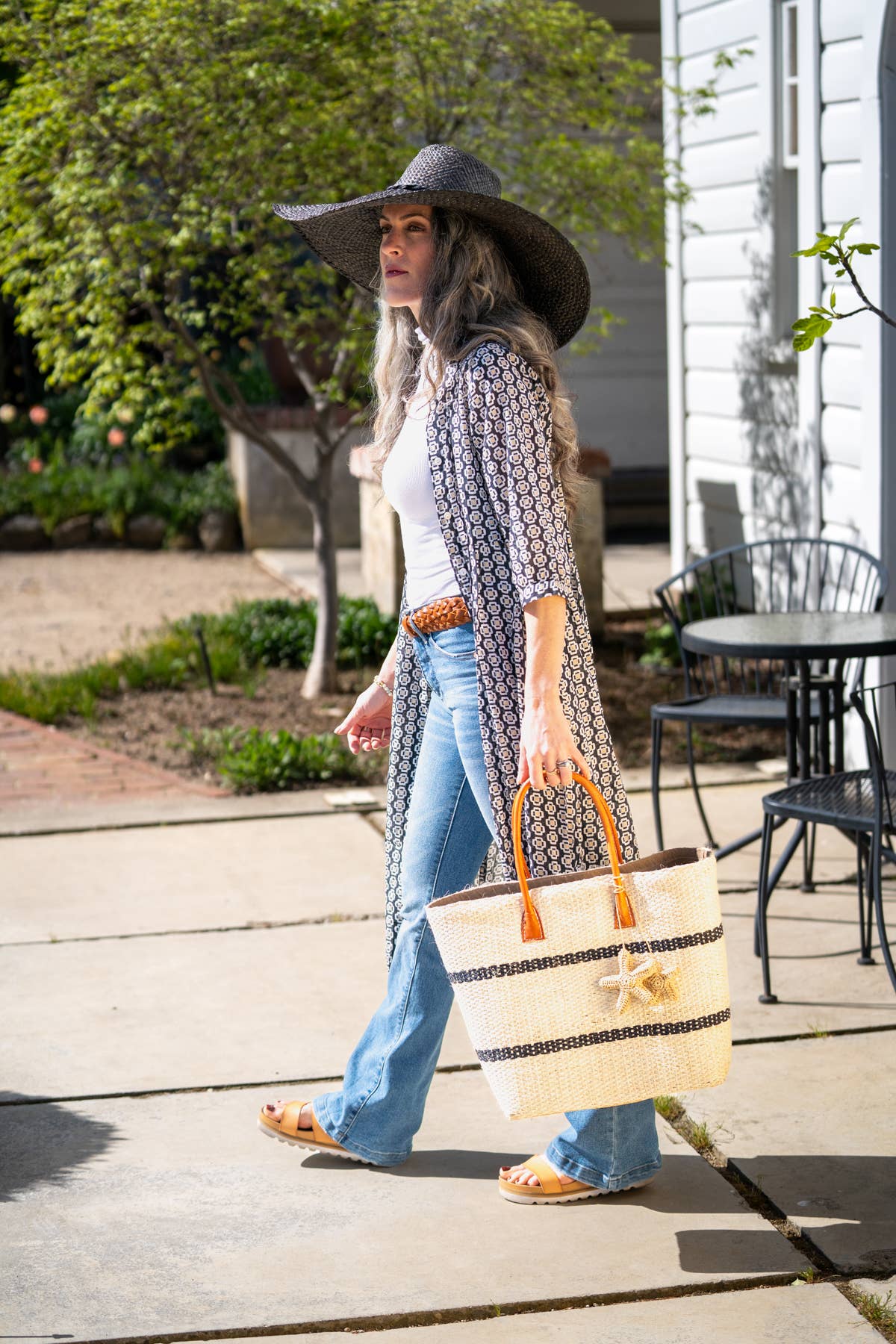 Shebobo – Großhandel Schultertasche – Unisex – Havanna Sisal-Korbtasche mit Seestern-Charme-Verzierung1