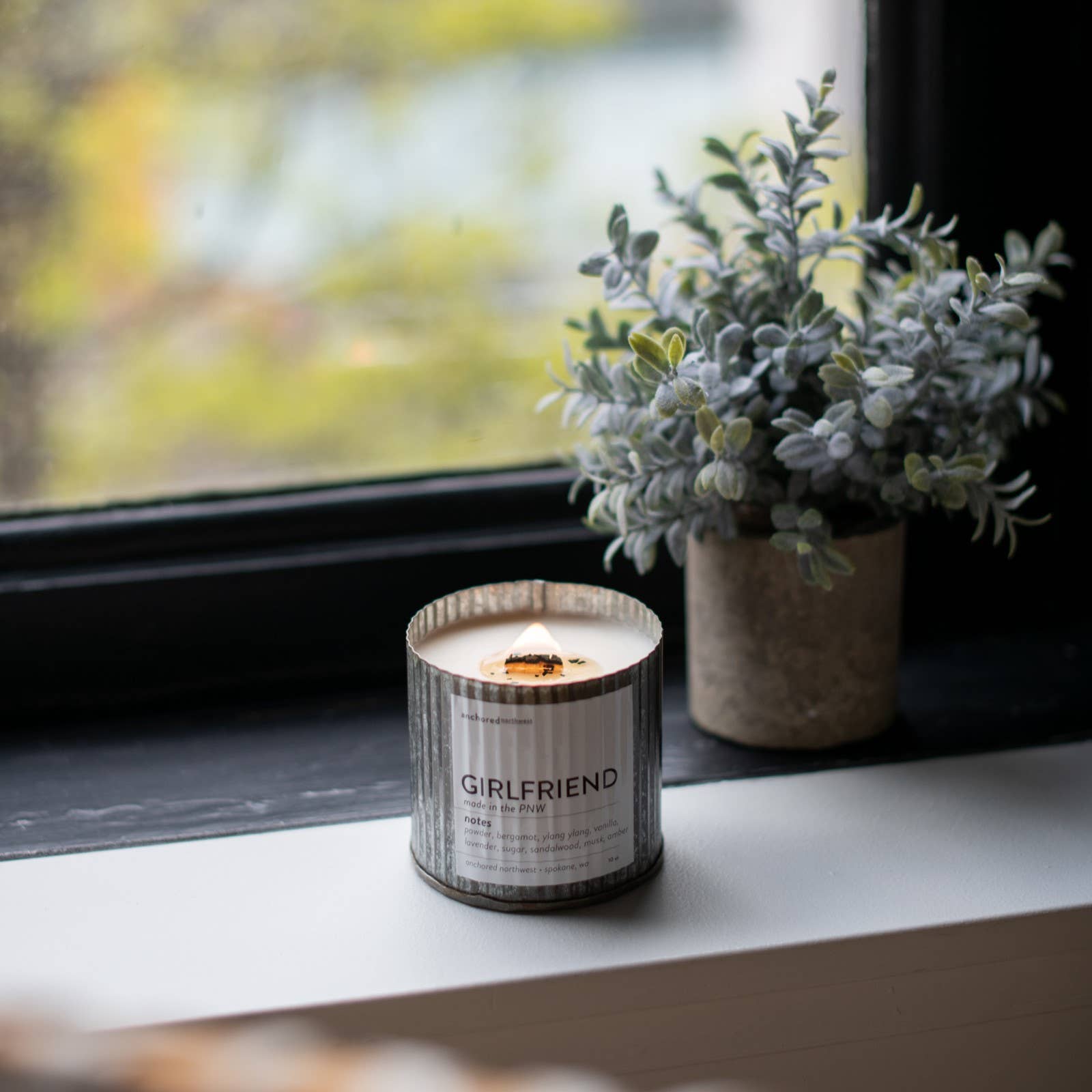 Anchored Northwest - Vente Bougie en bocal - Bougie à mèche en bois de ferme vintage rustique Mountainside2