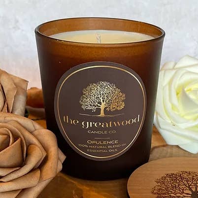 Opulence 100% Essential Oil candle 30cl for wholesale by The Greatwood Candle Co.