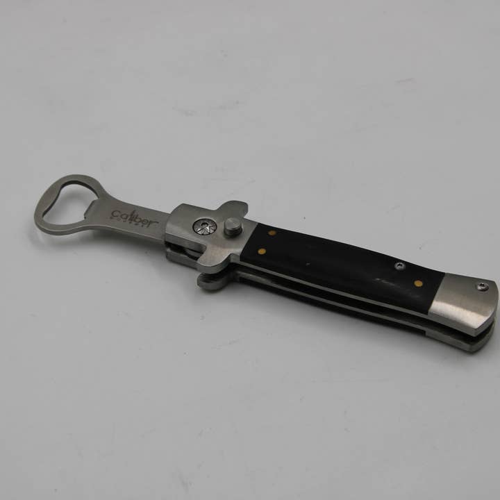 CALIBER GOURMET / CAMPCO - Wholesale Fles/wijnopener - Switchblade Style (No Blade) flesopener, zwart