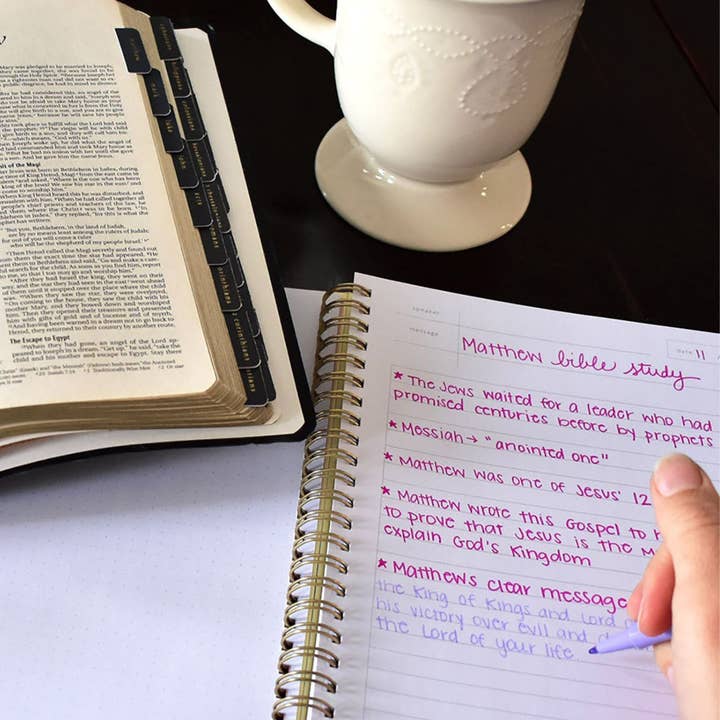 Church Notes Co. - Wholesale Notebook - Happy Icons Bible Study Notebook by Callie Danielle4