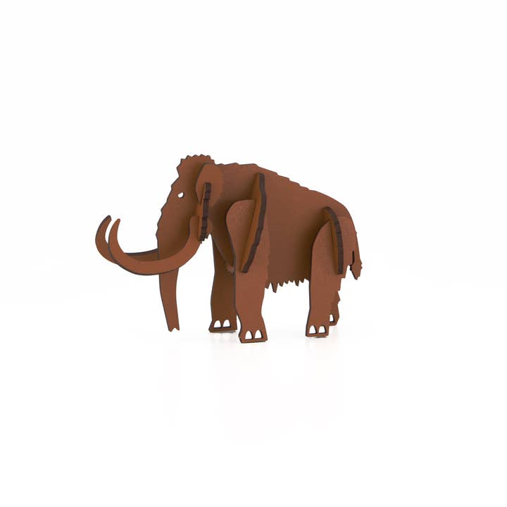 Woolly Mammoth Wooden Kitset (Medium), 3D Puzzle for wholesale by LITTLE AND WOOD