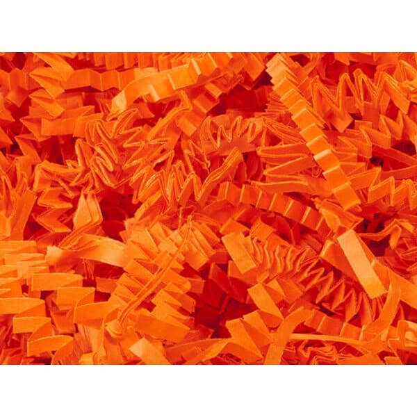 Orange Crinkle Cut Shred- 10 LB Box for wholesale by CrinklePak