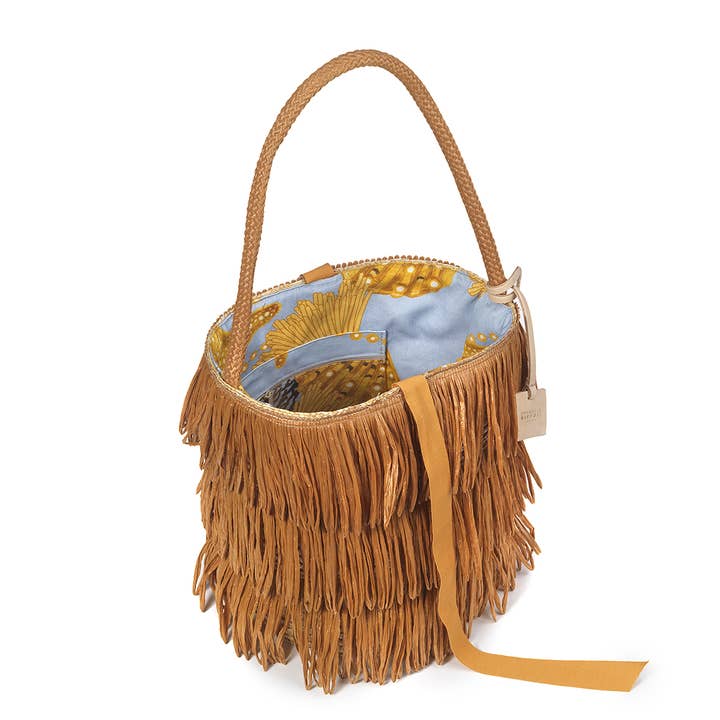 EMANUELA BIFFOLI FIRENZE - Vendita all'ingrosso Borsa con manico - Donna - BORSA PAGLIA "PORTOFINO" FRANGE BISCOTTO