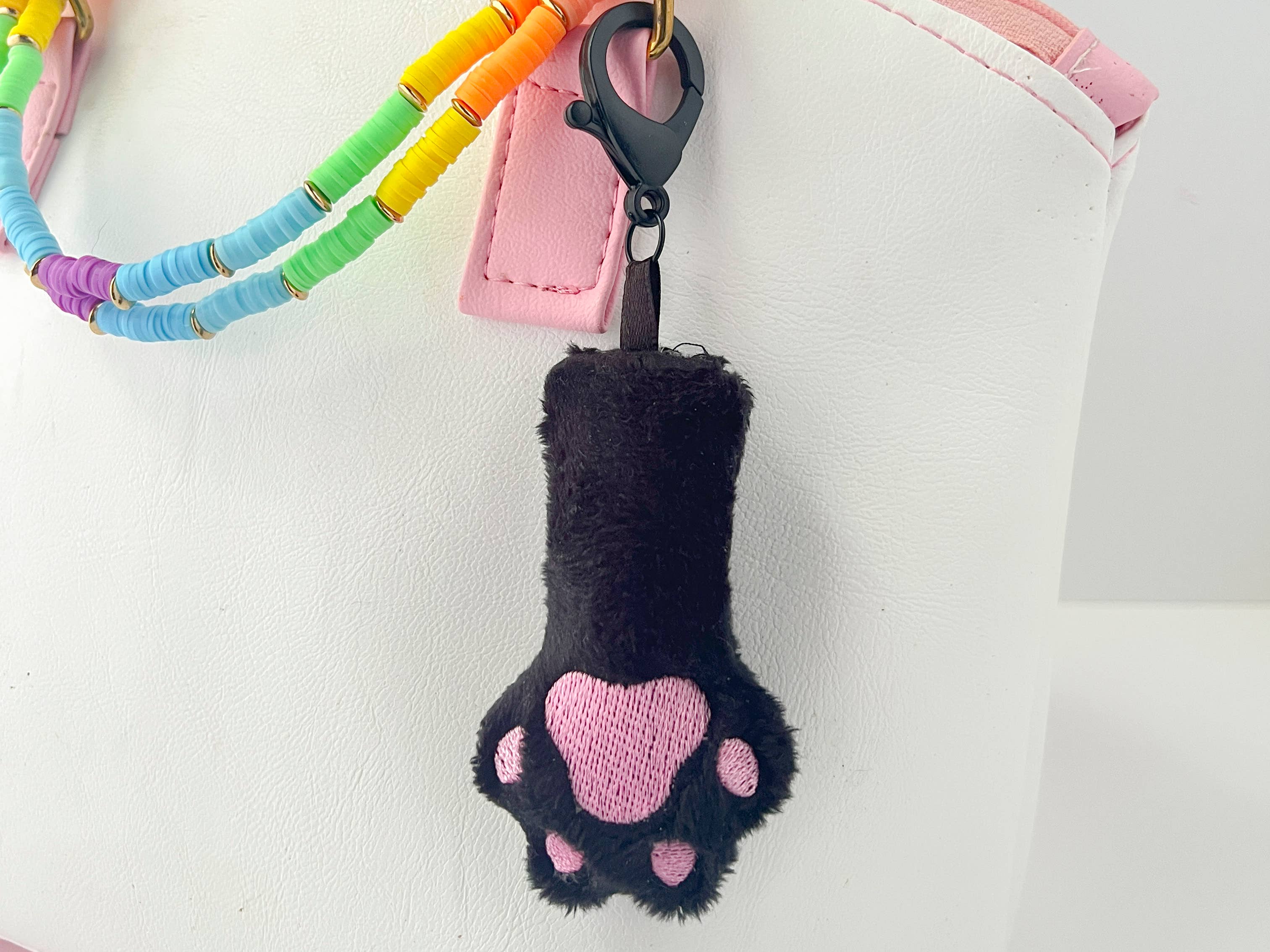 Kawaii Hair Candy - Venta al por mayor Llavero - Mujer - Llavero con encanto de bufanda de gato de felpa – Patita kawaii4