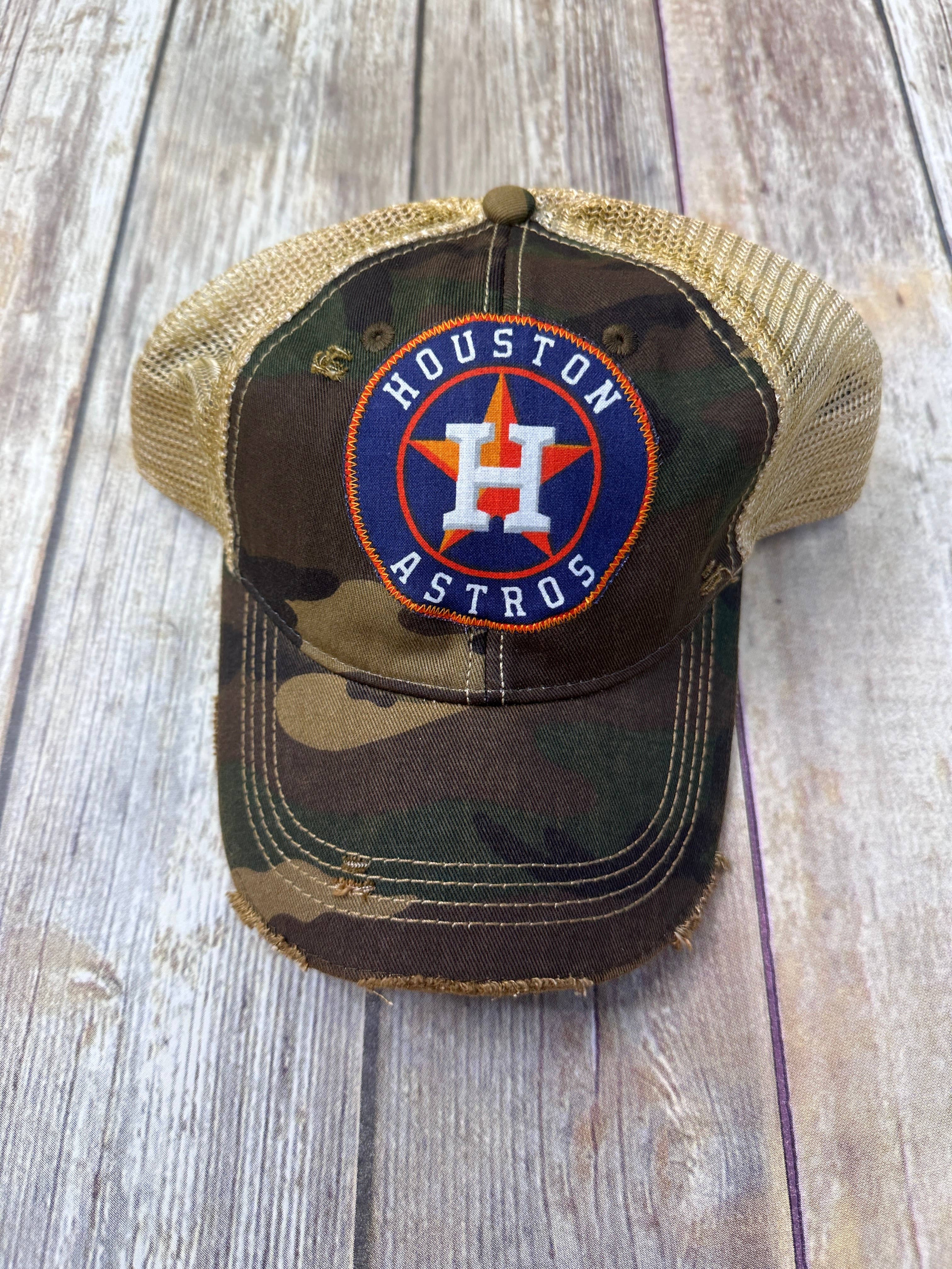Sweet Texas Treasures - Wholesale Trucker Hat - Unisex - Houston Baseball Circle Dirty Trucker Hat [All Colors]2