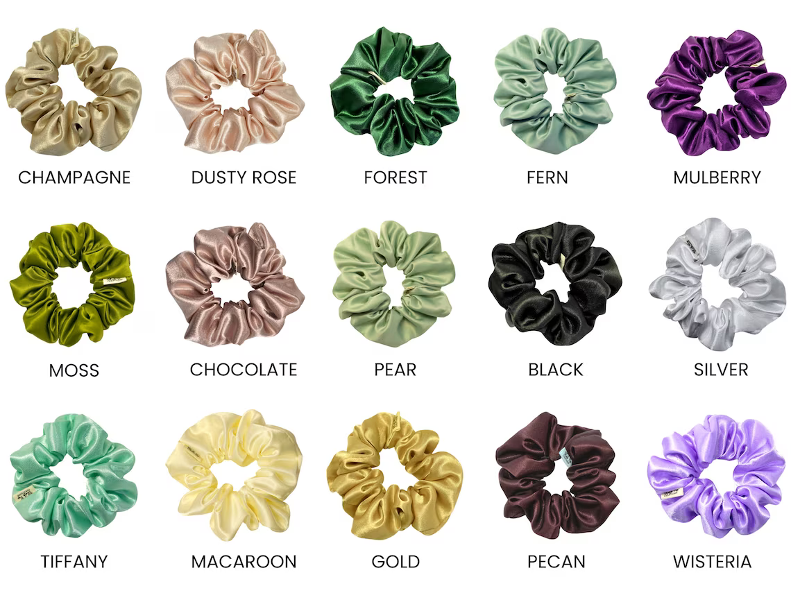 Blush Pop Creations - Vente Chouchou – femme - Chouchous en satin doux en gros - choisissez vos couleurs préférées18