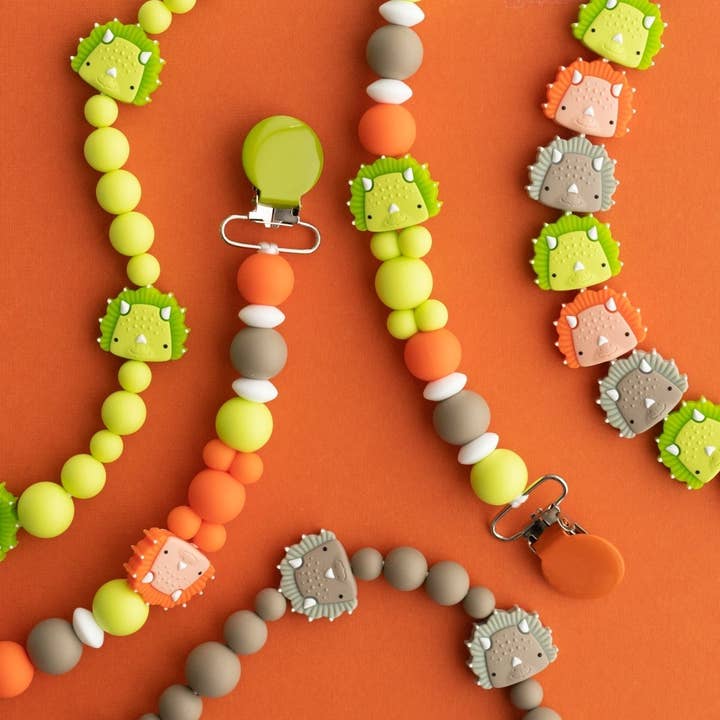 Cara & Co Silicone Craft Supply - Vente Perle - Perles focales en silicone pour dinosaures4