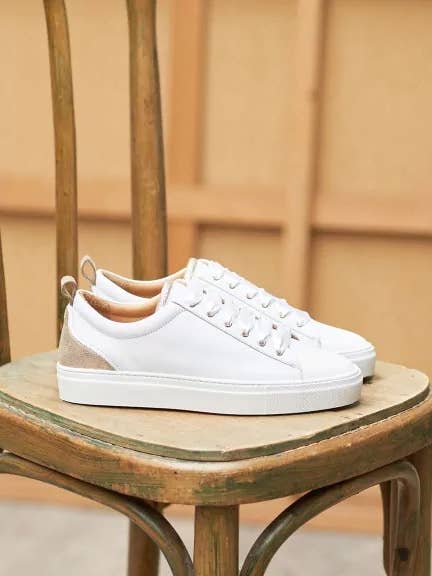 Sneakers Lola - Hvid & Guld for engroshandel hos Pied de Biche